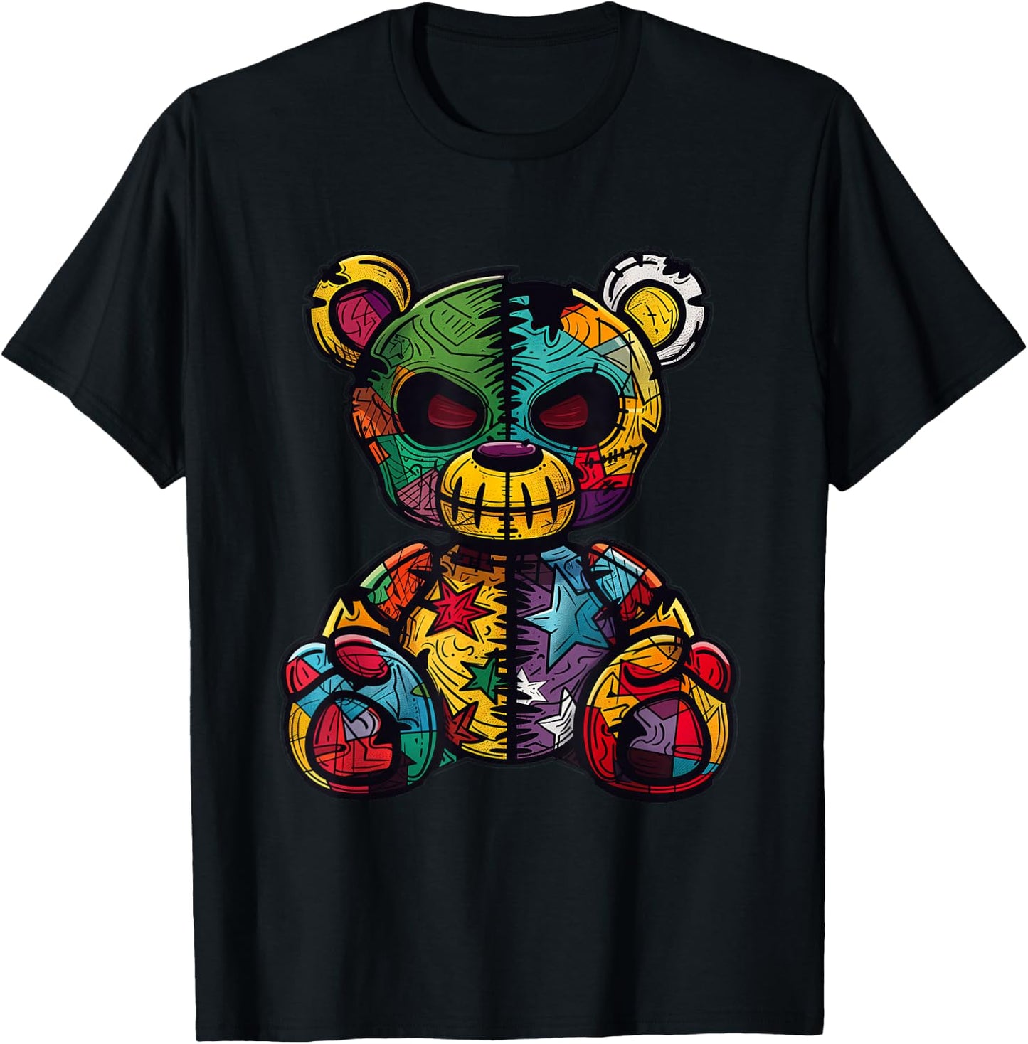 Twisted Teddy Bear - Cute Horror T-Shirt - T-Shirt | Black