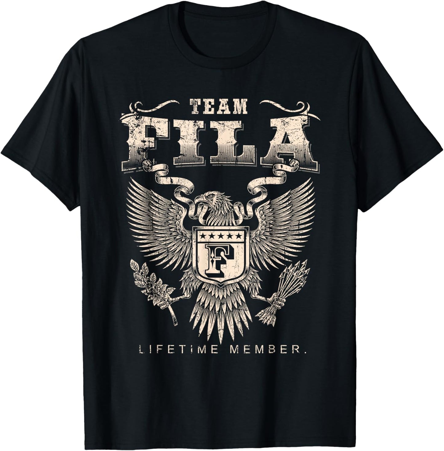 Team Fila Lifetime Member - Fila Name T-Shirt - T-Shirt | Black