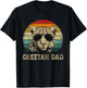 Vintage Cheetah Dad Cheetah Lovers Daddy Father's Day T-Shirt - T-Shirt | Black