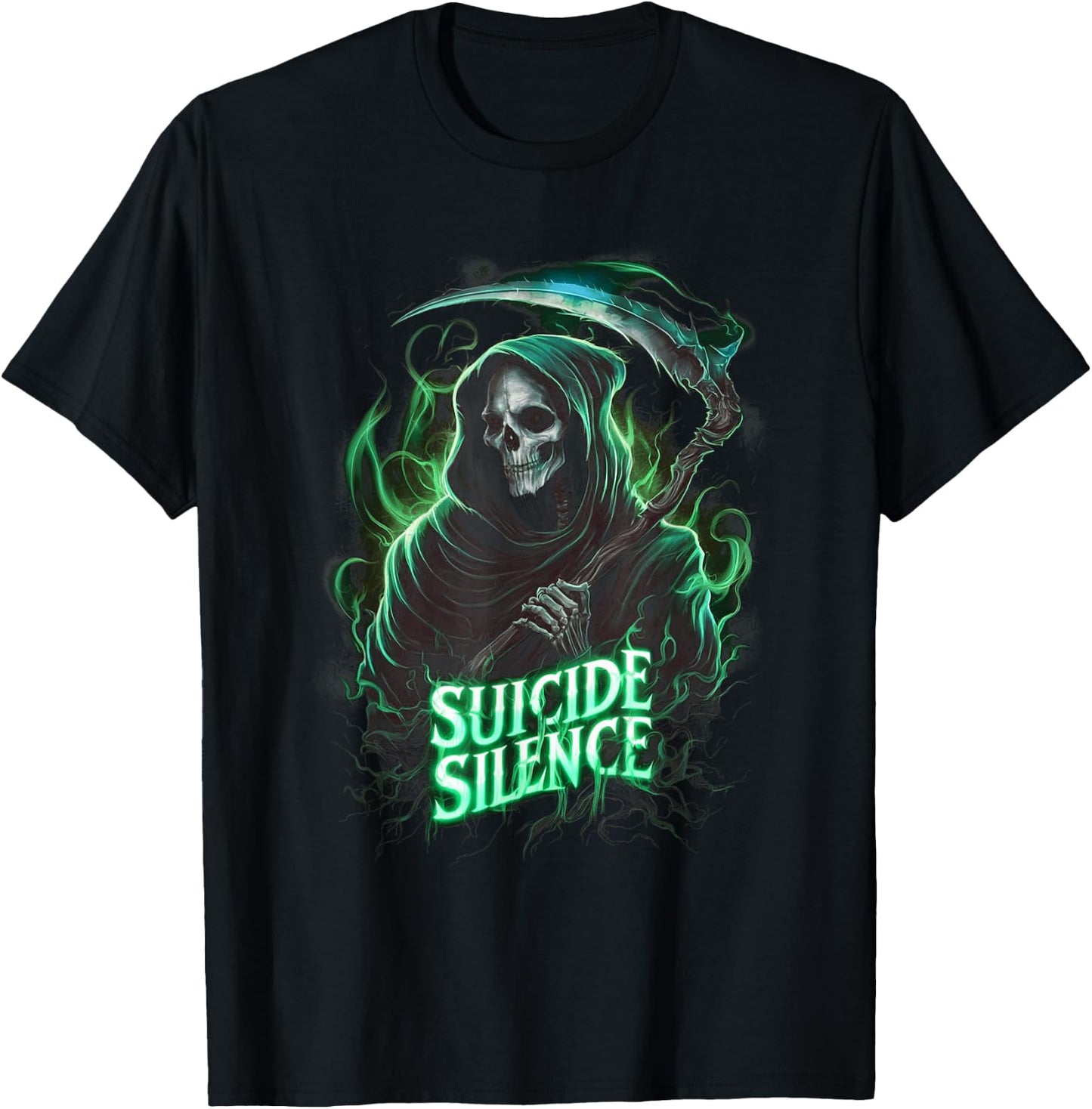 Suicide Silence Grim Reaper Occult Gothic Horror T-Shirt - T-Shirt | Black