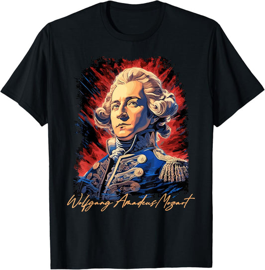 Wolfgang Amadeus Mozart Piano Music Opera Symphony Composer T-Shirt - T-Shirt | Black