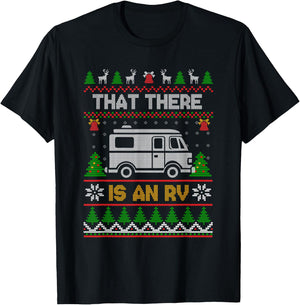 Funny Quote Camp Camper Xmas Tree Ornaments RV Camping Truck Ugly Christmas Family T-Shirt - T-Shirt | Black