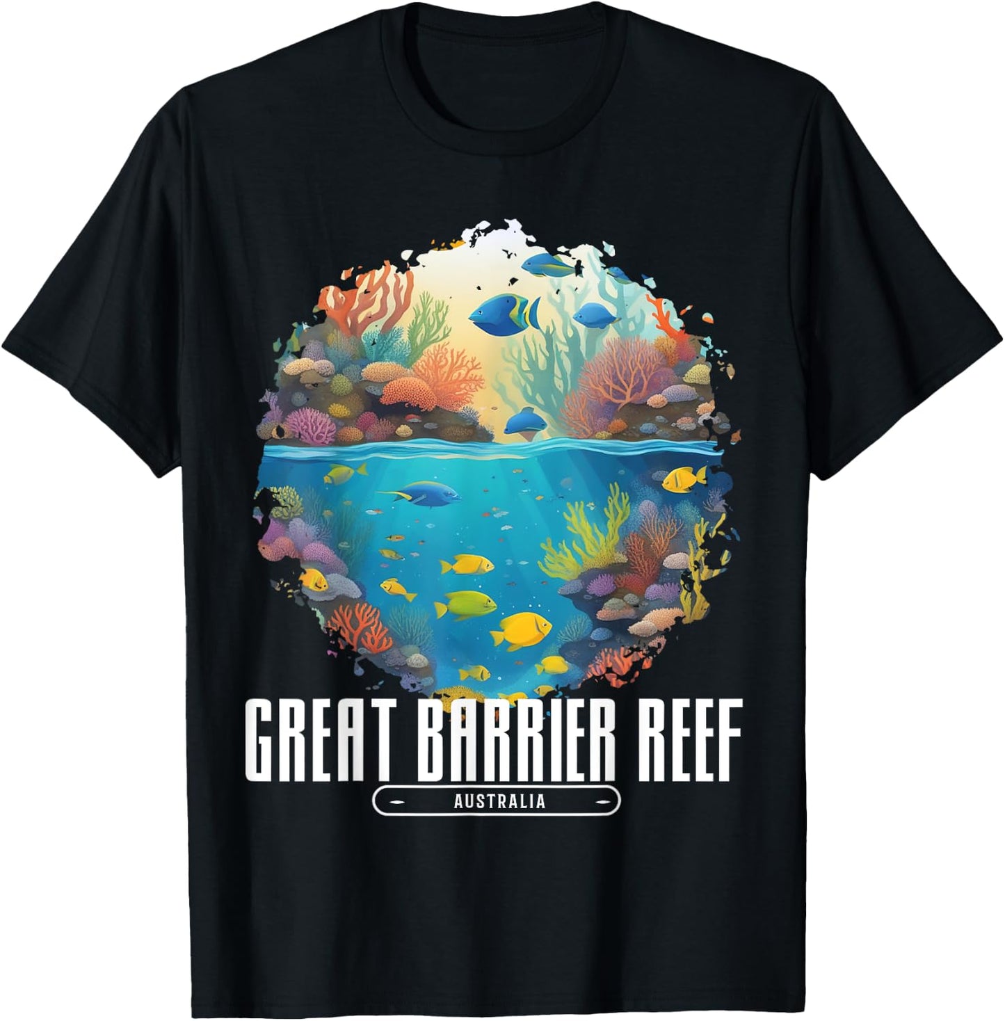 Great Barrier Reef Coral reef Fish Diving Australia T-Shirt - T-Shirt | Black