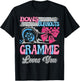 Burnouts or Bows Grammie Loves You Gender Reveal Party T-Shirt - T-Shirt | Black