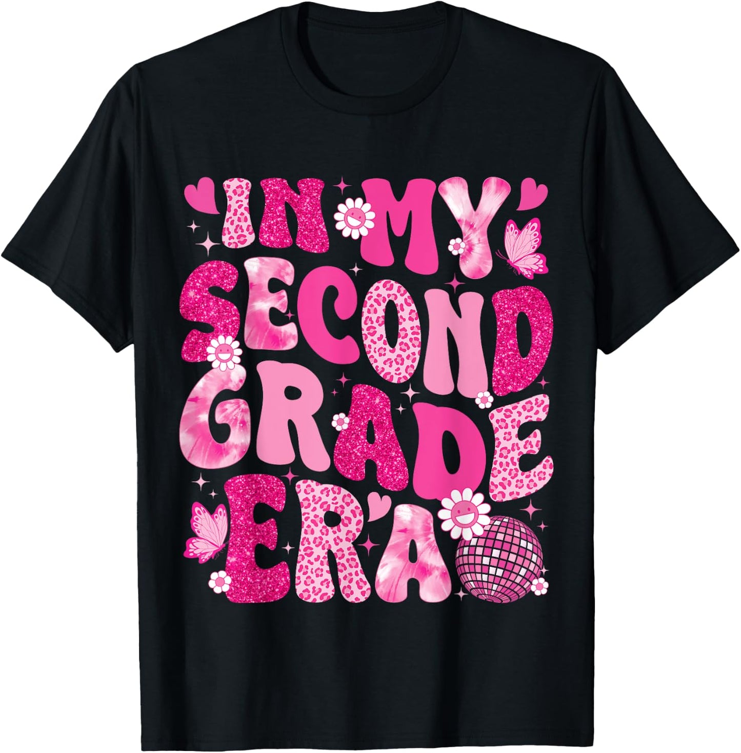 In My Second Grade Era Teachers Women Back To School Girls T-Shirt - T-Shirt | Black