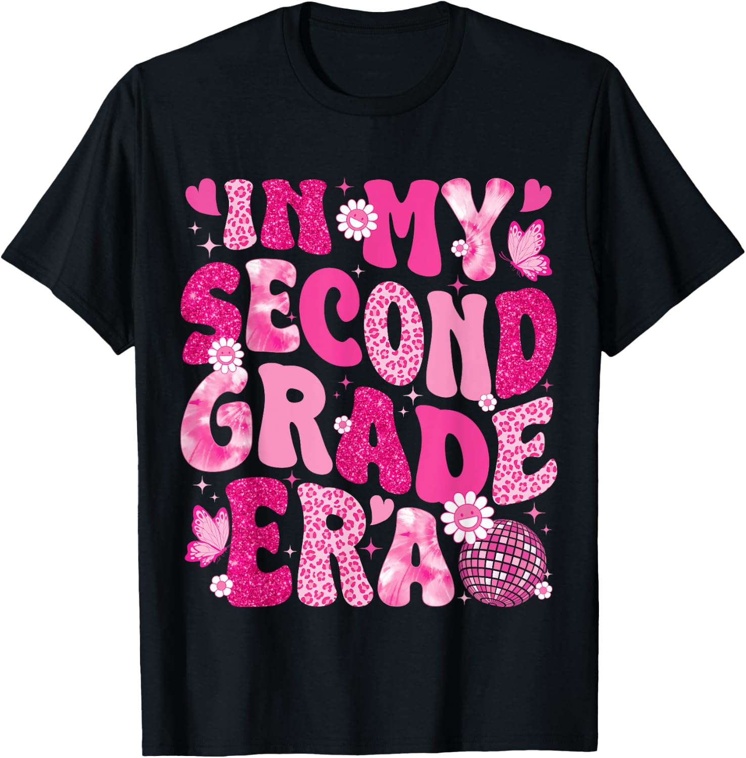 In My Second Grade Era Teachers Women Back To School Girls T-Shirt - T-Shirt | Black