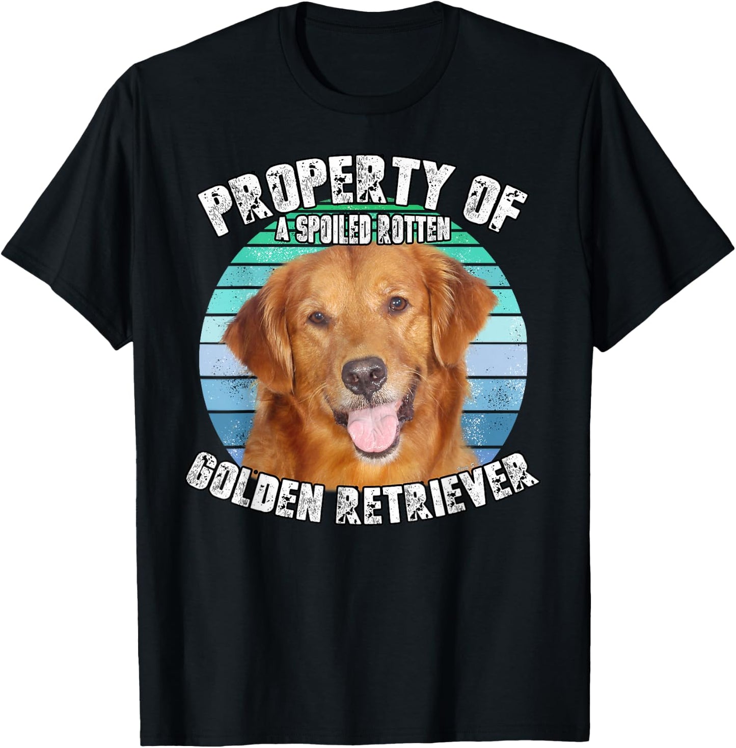 Golden Retriever Retro Property Of T-Shirt - T-Shirt | Black