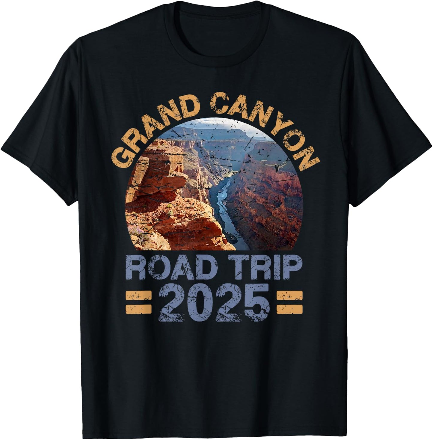 Grand Canyon National Park Road Trip 2025 Family Vacation T-Shirt - T-Shirt | Black