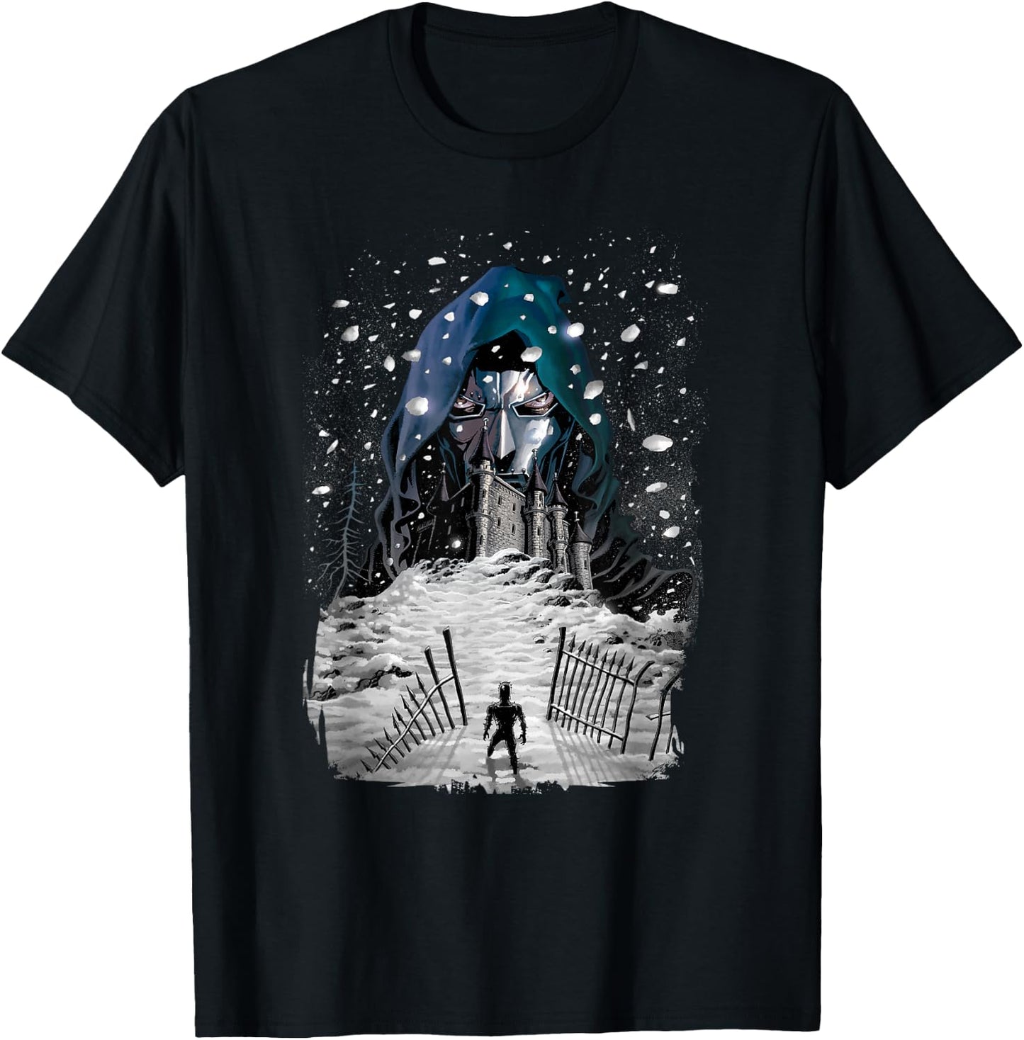 Marvel Fantastic Four Doctor Doom Castle Portrait T-Shirt - T-Shirt | Black