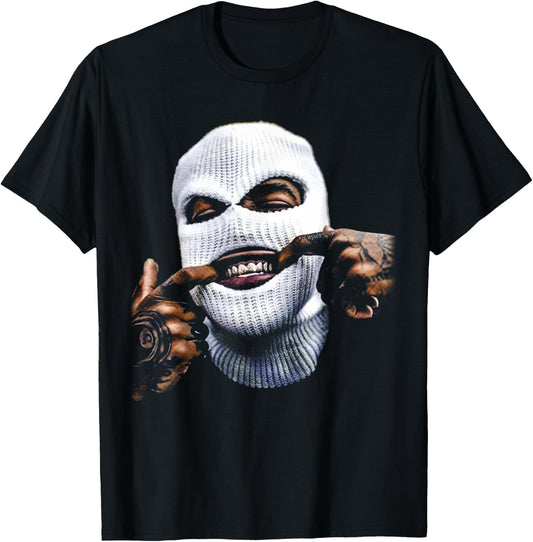 Funny Gangster Gangsta Hip HOP Hiphop Gold Teeth Hustle T-Shirt - T-Shirt | Black