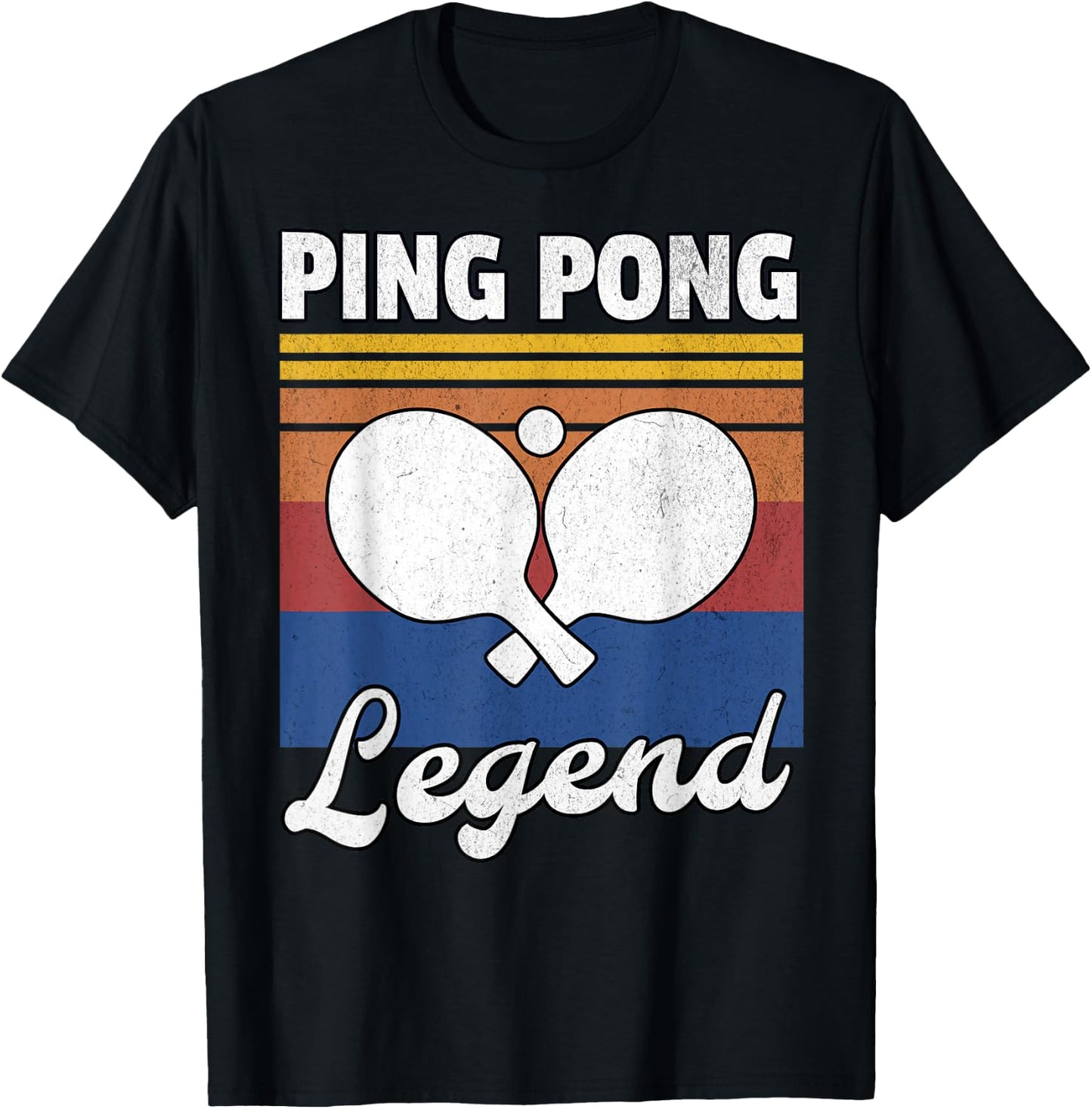 Retro Ping Pong Legend Ping Pong T-Shirt - T-Shirt | Black