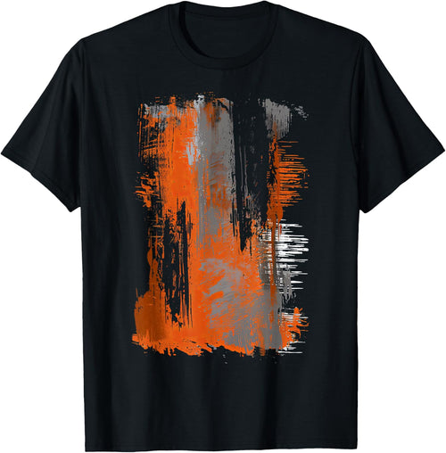 Orange And Black Brushstroke Art Graphic