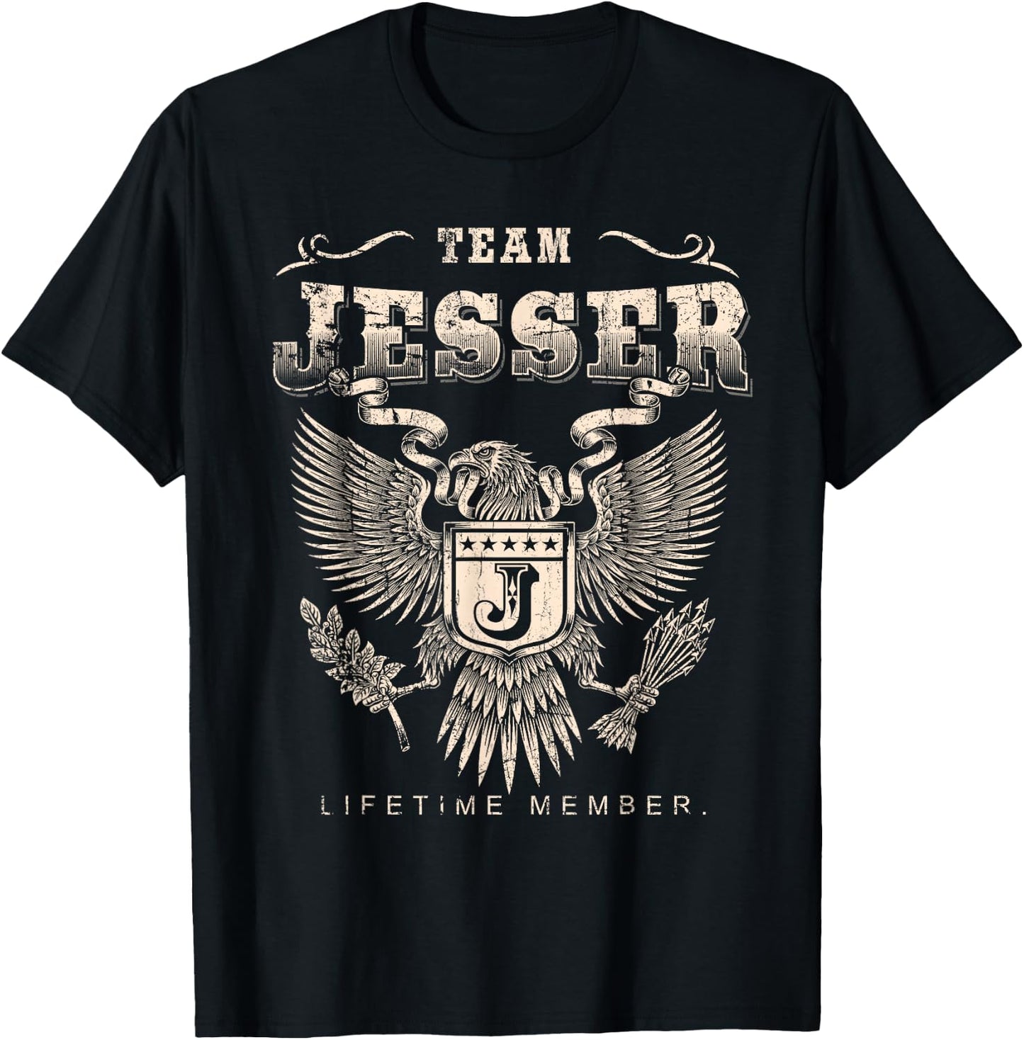 Team Jesser Lifetime Member - Jesser Name T-Shirt - T-Shirt | Black