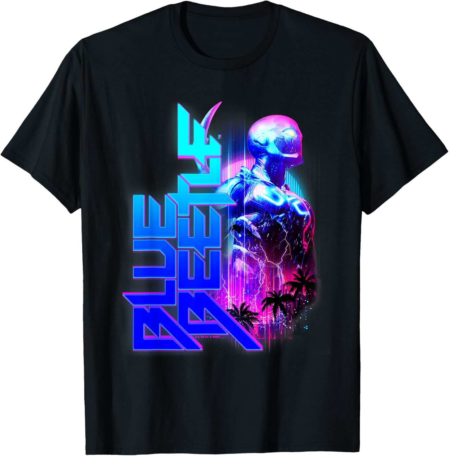 Blue Beetle Movie Lightning T-Shirt - T-Shirt | Black