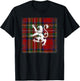 Scottish Tartan Red Plaid Scotland Lion Royal Stewart Clan T-Shirt - T-Shirt | Black