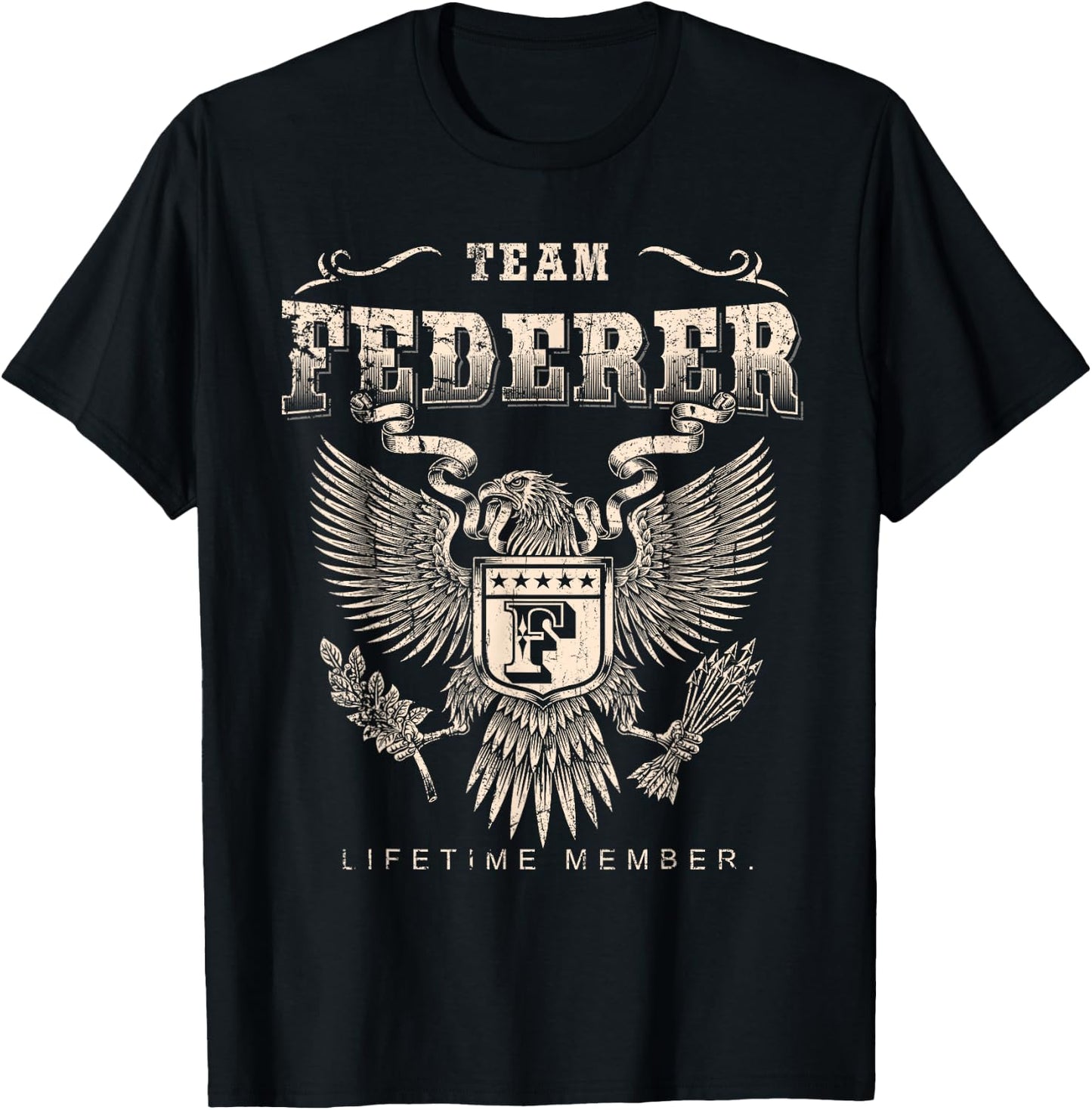 Team Federer Lifetime Member - Federer Name T-Shirt - T-Shirt | Black