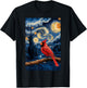 Cute Starry Red Cardinal Night For Bird Lovers T-Shirt - T-Shirt | Black
