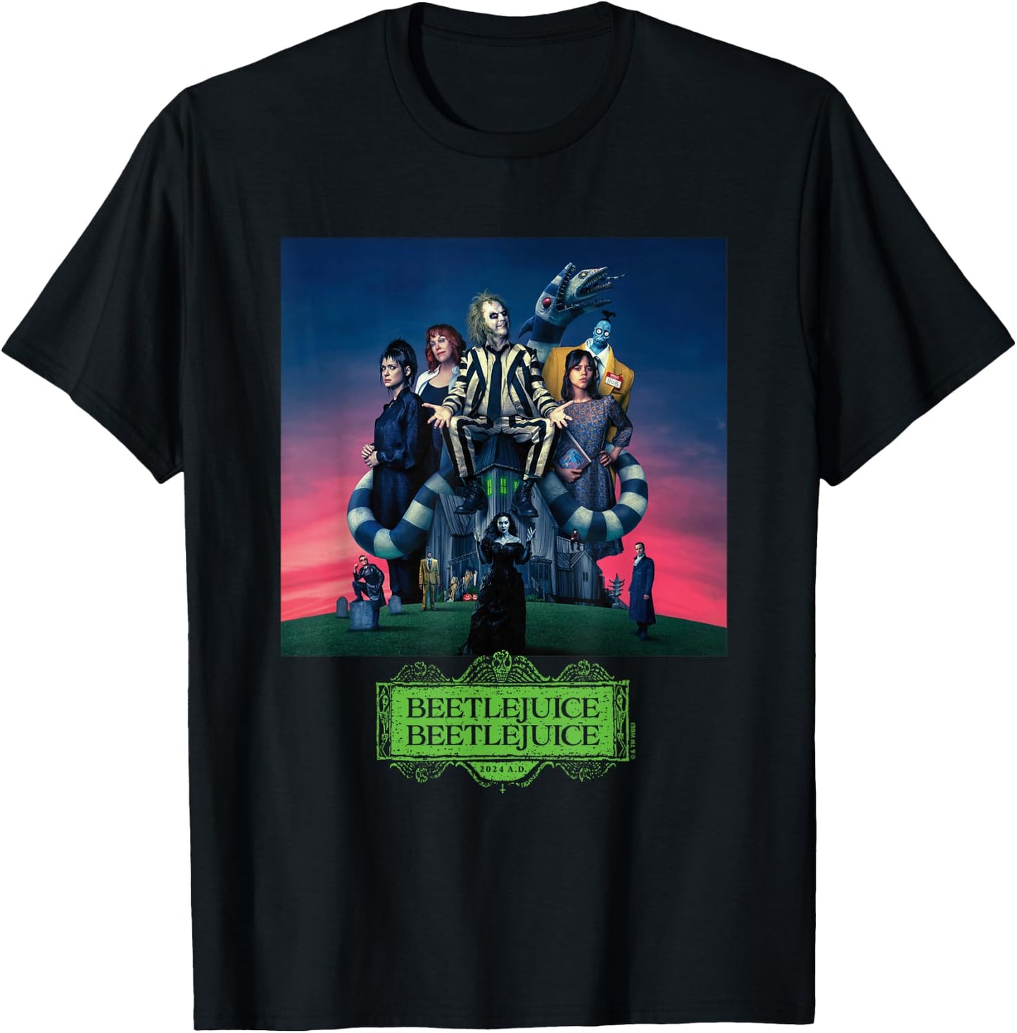 Beetlejuice Gangs All Here T-Shirt - T-Shirt | Black