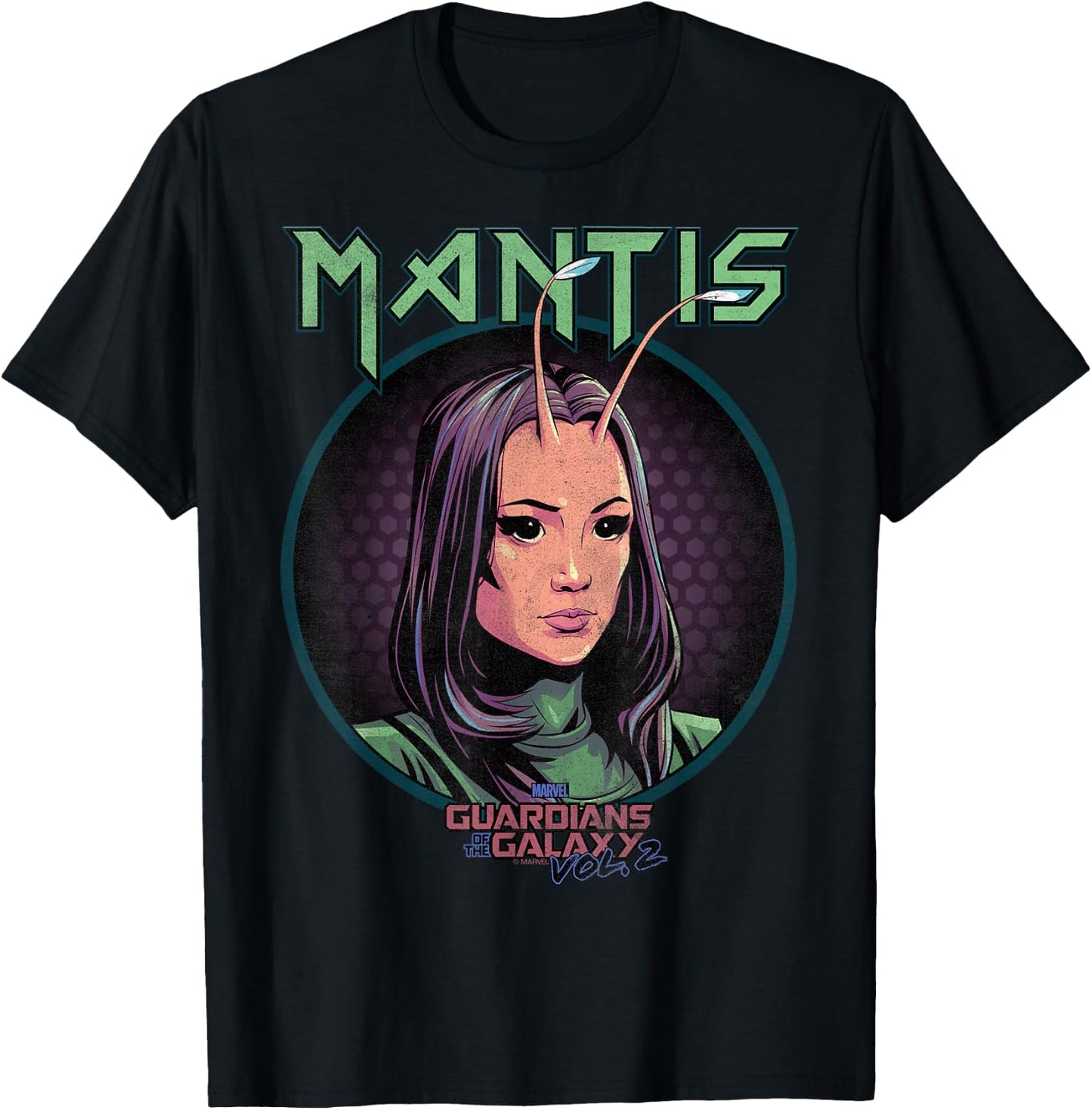 Marvel Guardians of The Galaxy Vol 2 Mantis Rock Portrait T-Shirt - T-Shirt | Black