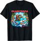 Islamorada Florida Beach Turtle and Shark T-Shirt - T-Shirt | Black
