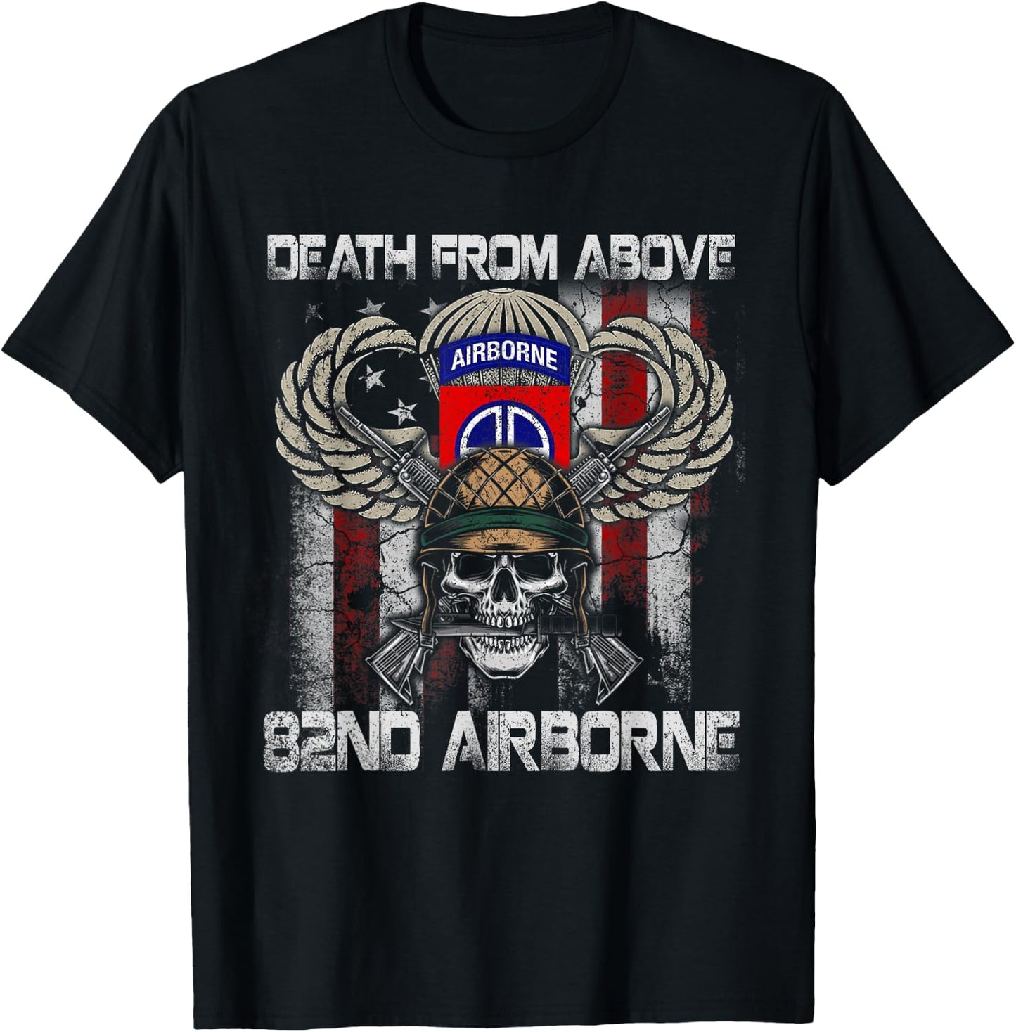 Death from Above 82nd Airborne Division Veteran T-Shirt - T-Shirt | Black