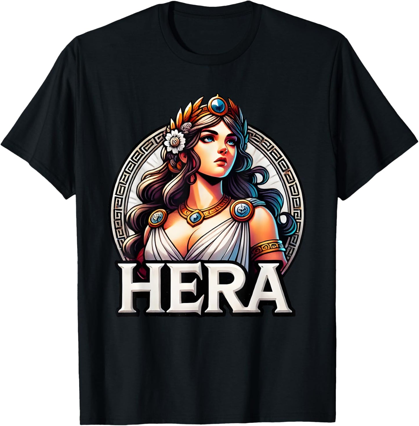 Hera Greek Goddess Mythology Ancient Greece T-Shirt - T-Shirt | Black