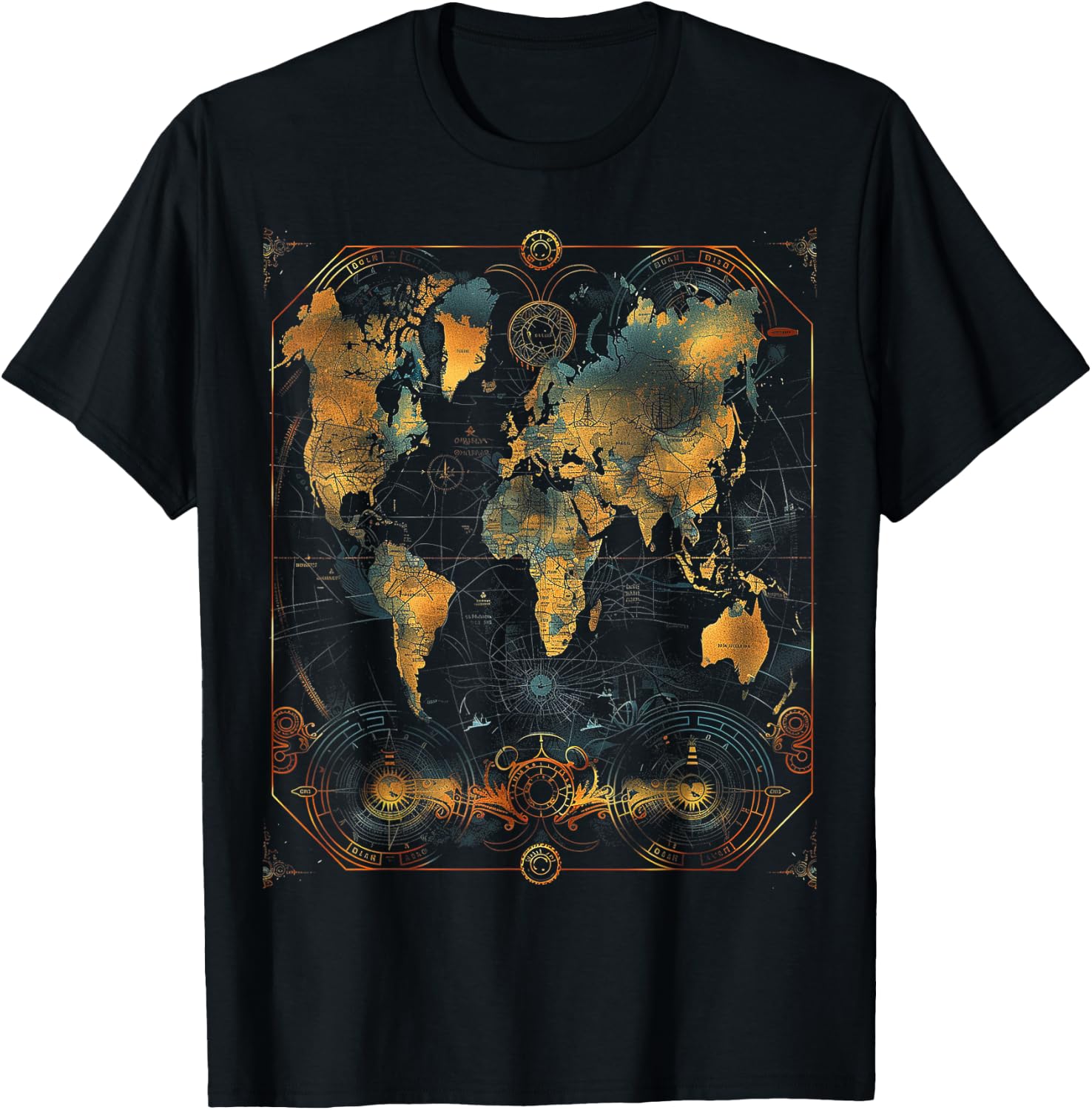 World Map T-Shirt - T-Shirt | Black