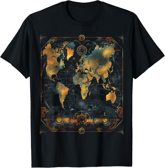 World Map T-Shirt - T-Shirt | Black