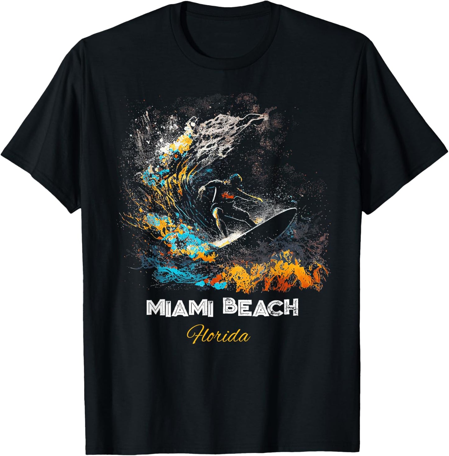 Miami Beach Florida Women Kids T-Shirt - T-Shirt | Black