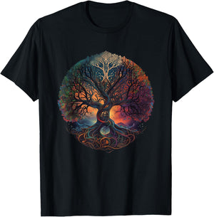 Tree Of Life Gift The Tree Of Life Meditation T-Shirt - T-Shirt | Black