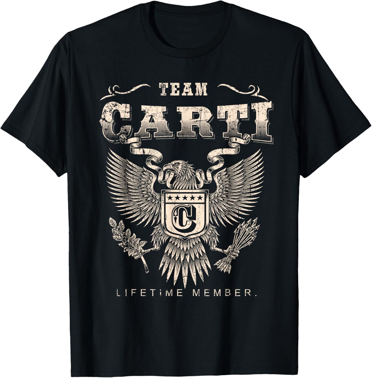 Team Carti Lifetime Member - Carti Name T-Shirt - T-Shirt | Black