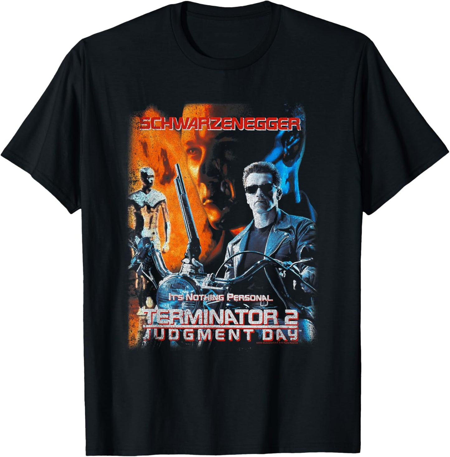 Terminator 2 Arnold Schwarzenegger Movie T-Shirt - T-Shirt | Black
