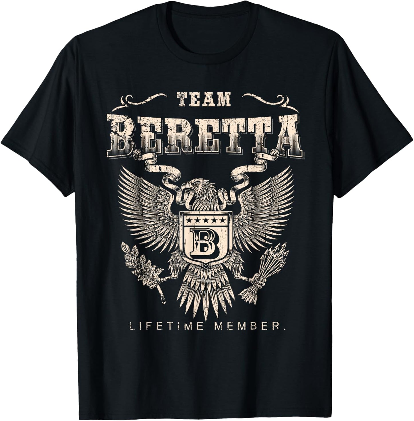 Team Beretta Lifetime Member - Beretta Name T-Shirt - T-Shirt | Black