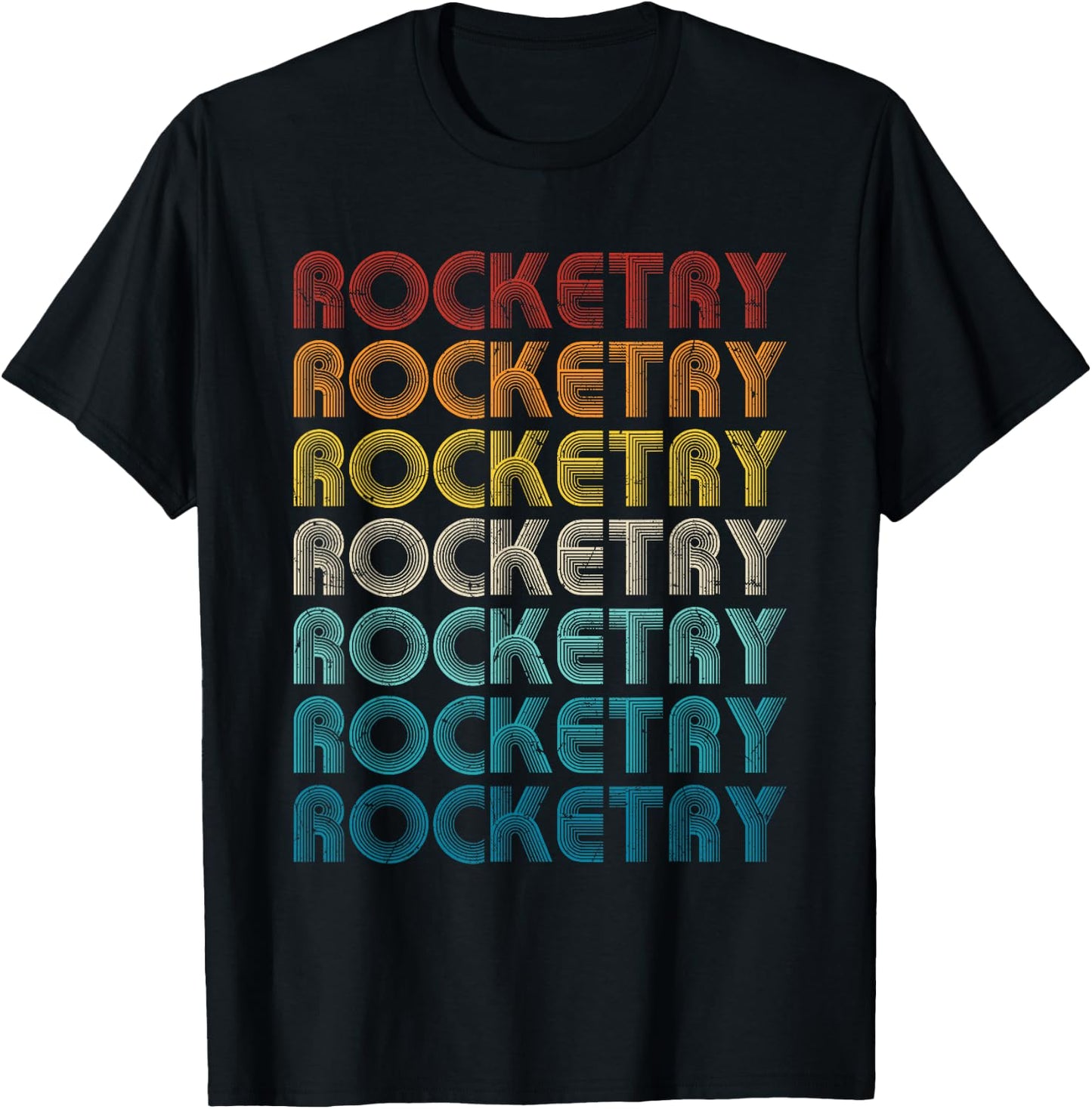 Model Rocket Team Rocket Rocketry Retro T-Shirt - T-Shirt | Black