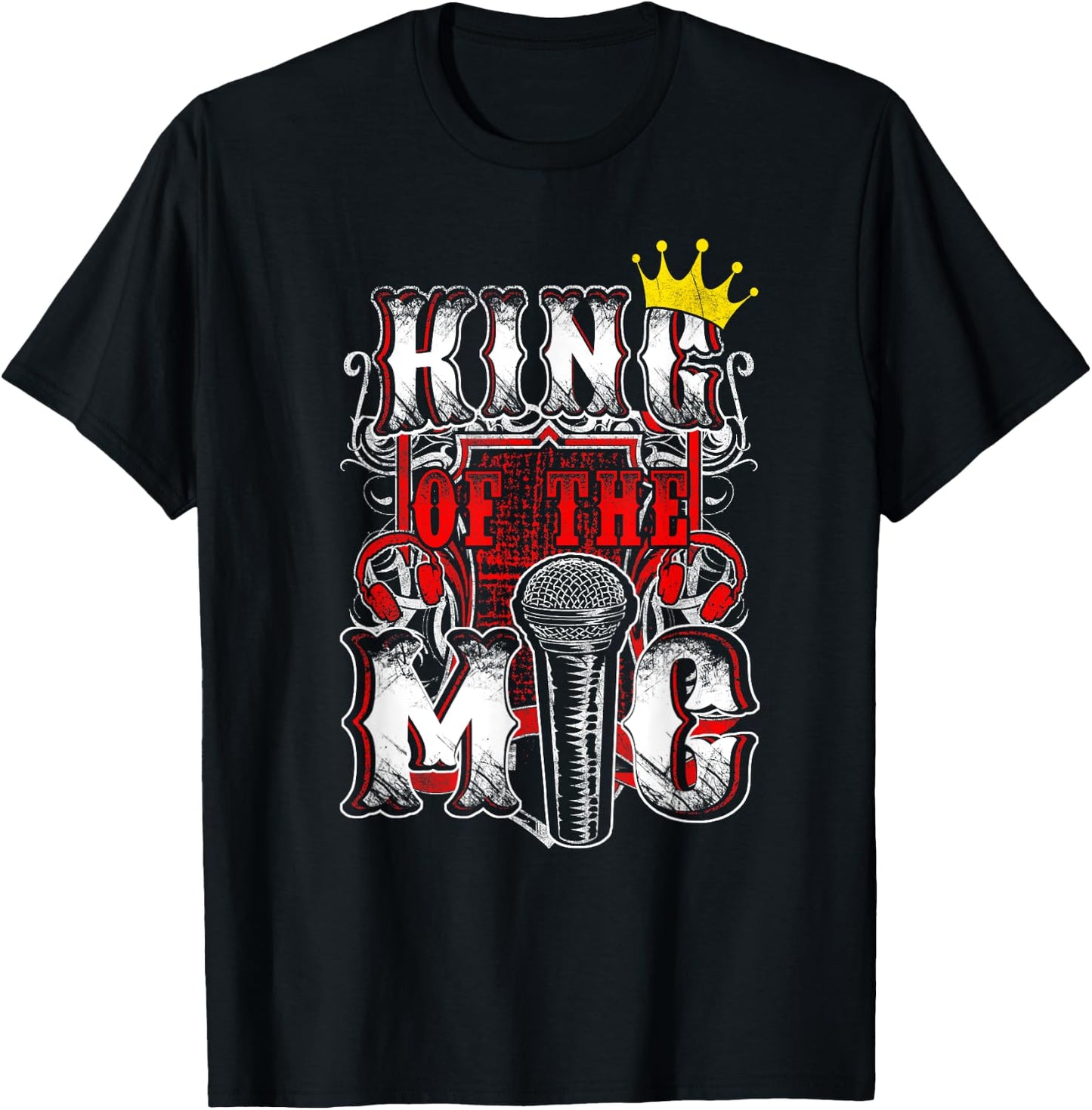 King Of The Mic & boys in Hip Hop & Rap T-Shirt - T-Shirt | Black