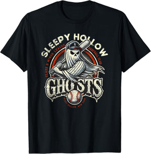 Halloween Sleepy Hollow Ghosts Minor League Baseball T-Shirt - T-Shirt | Black