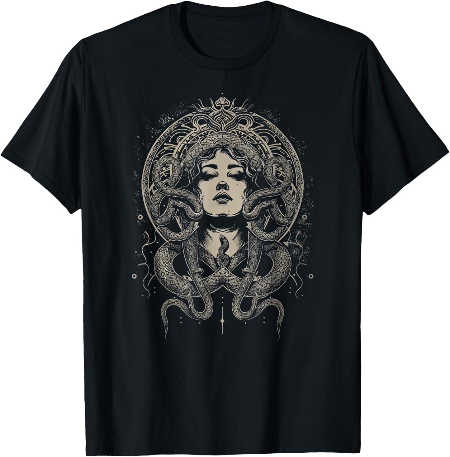 The Medusa Fan Co. Medusa Gorgon Greek Mythology Women's -Adults, -Kids Black T-Shirt - T-Shirt | Black