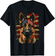 German Shepherd Patriotic 4th Of July USA American Flag T-Shirt - T-Shirt | Black