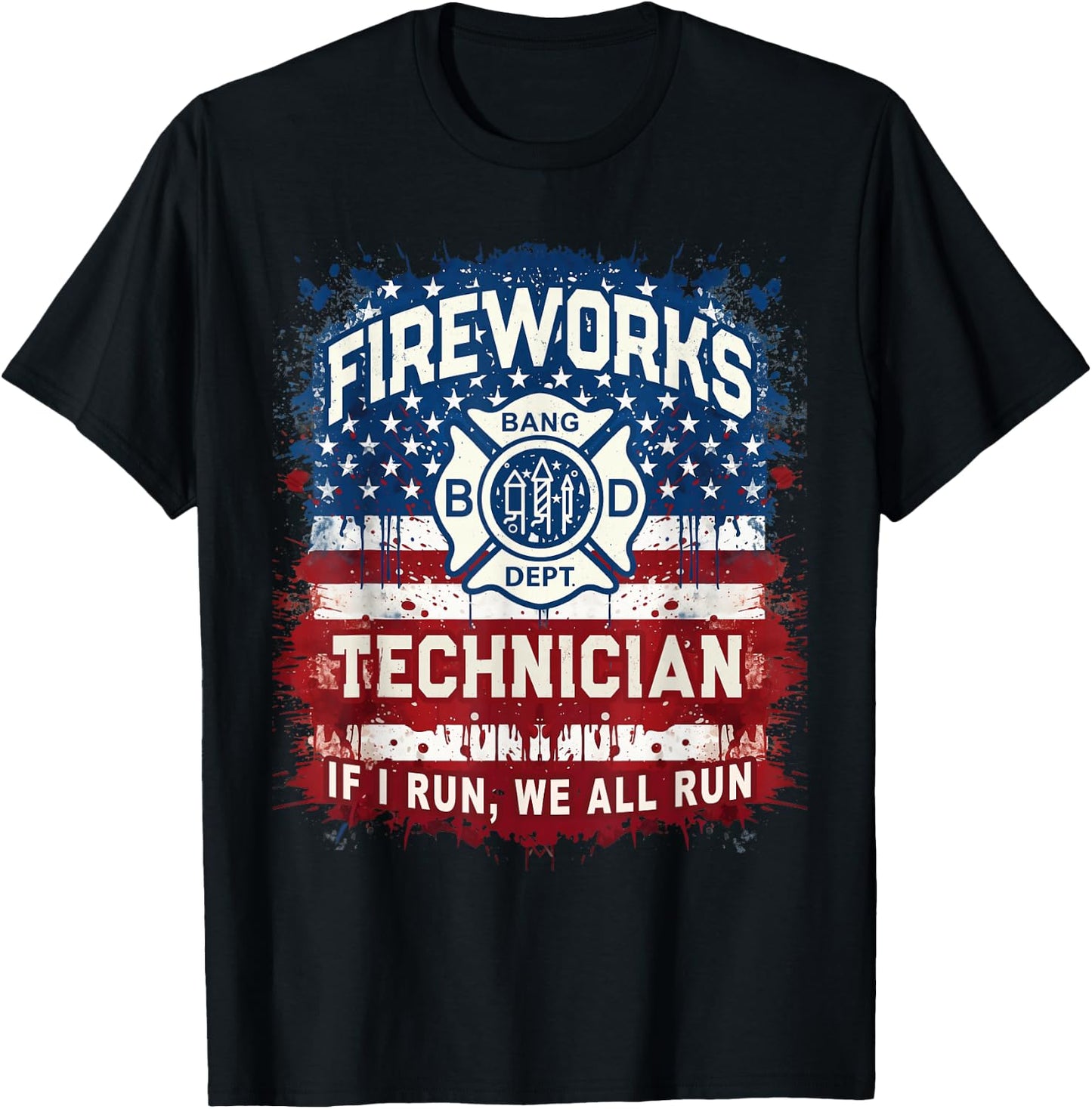 Sarcastic FIREWORKS TECHNICIAN My Safety Specialist Director T-Shirt - T-Shirt | Black