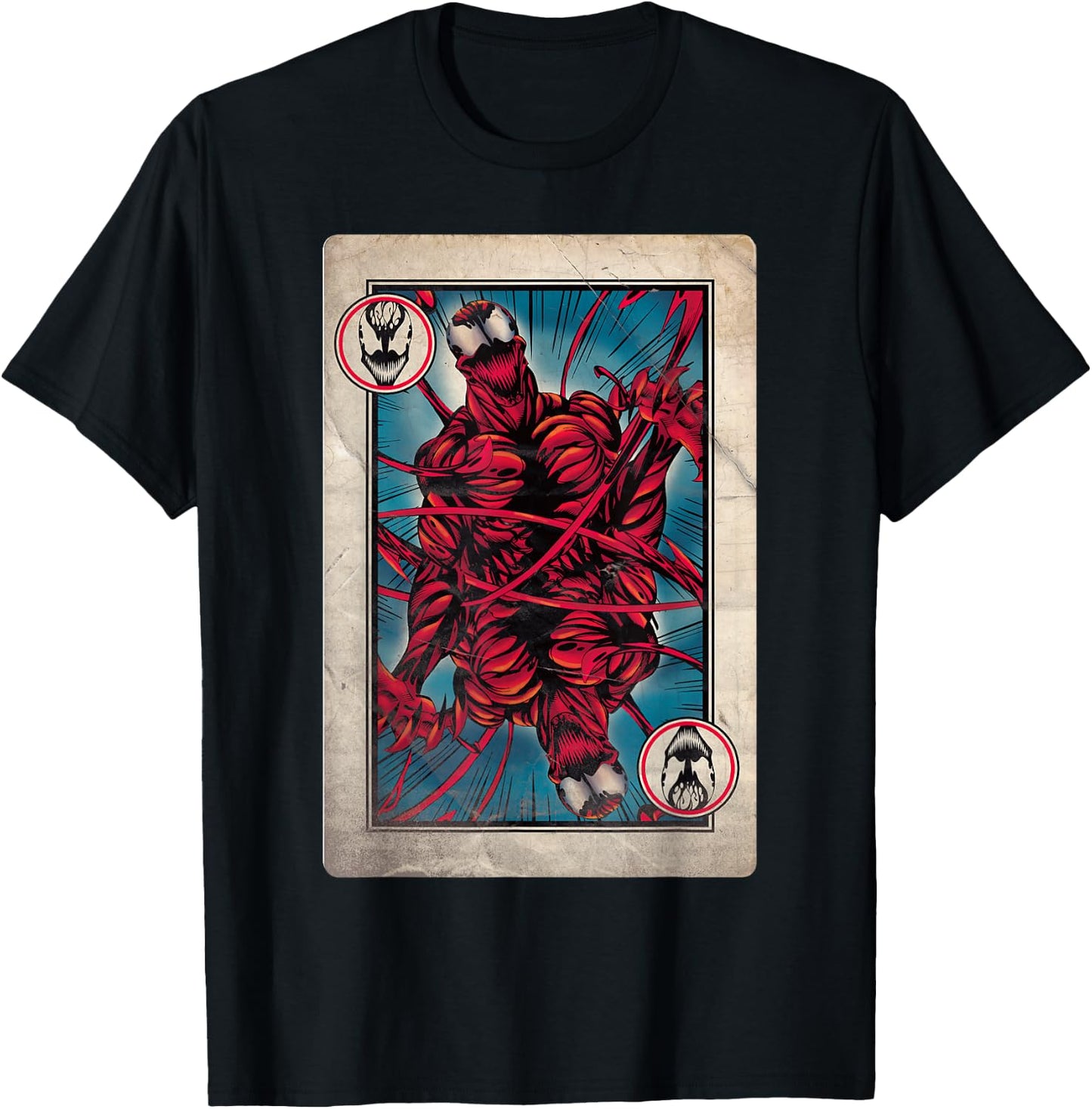 Marvel Carnage Vintage Comic Playing Card T-Shirt - T-Shirt | Black