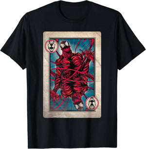 Marvel Carnage Vintage Comic Playing Card T-Shirt - T-Shirt | Black