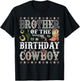 Brother Of The Birthday Cowboy Rodeo Brother T-Shirt - T-Shirt | Black