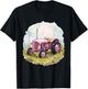 Farm Girl Pink Tractor Women design T-Shirt - T-Shirt | Black