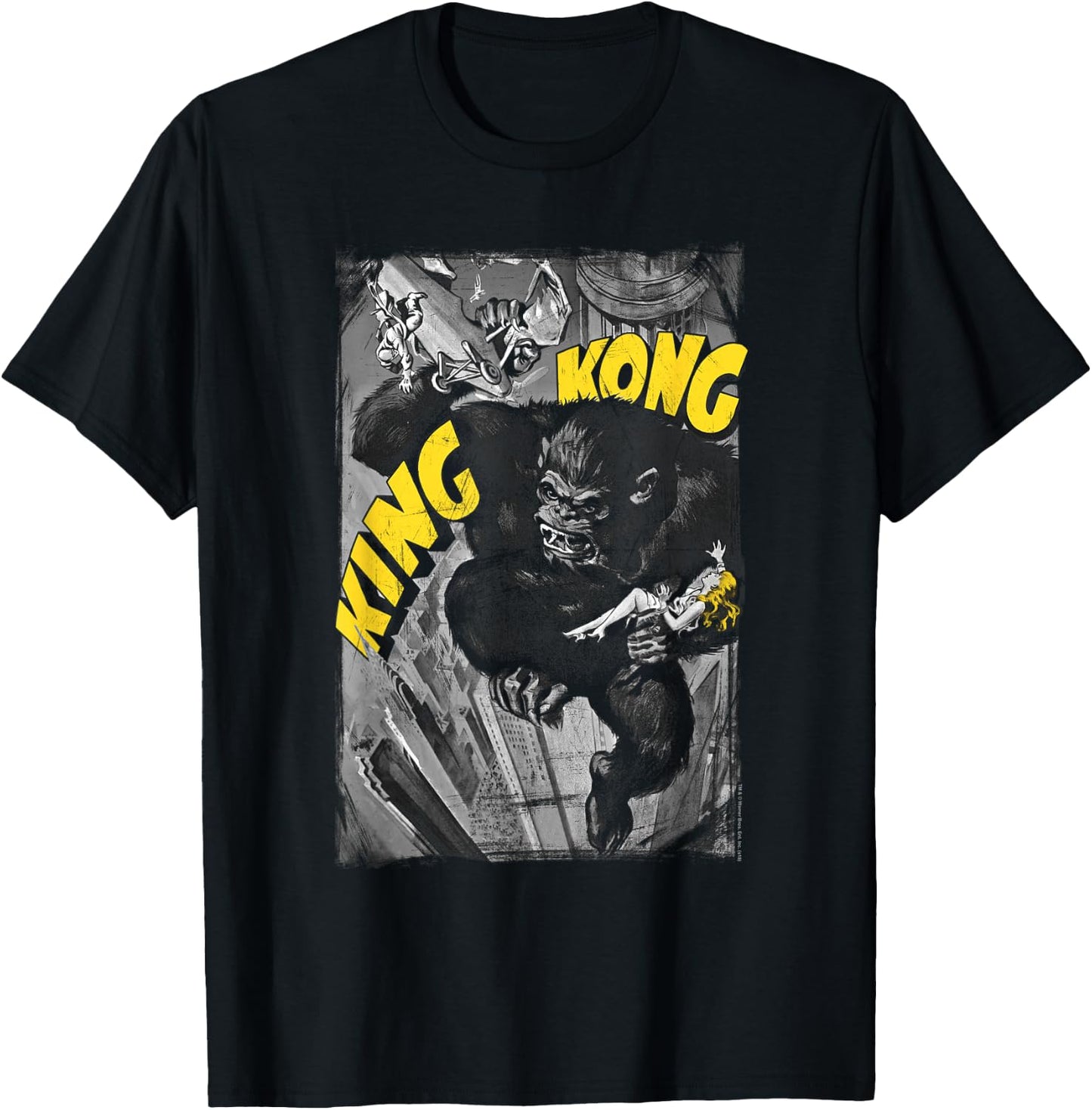 King Kong Crushing Poster T-Shirt - T-Shirt | Black
