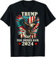 Patriotic Eagle USA Flag Trump 2024 Take America Back T-Shirt - T-Shirt | Black