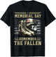 Memorial Day Remember The Fallen Veteran Military Camouflage T-Shirt - T-Shirt | Black