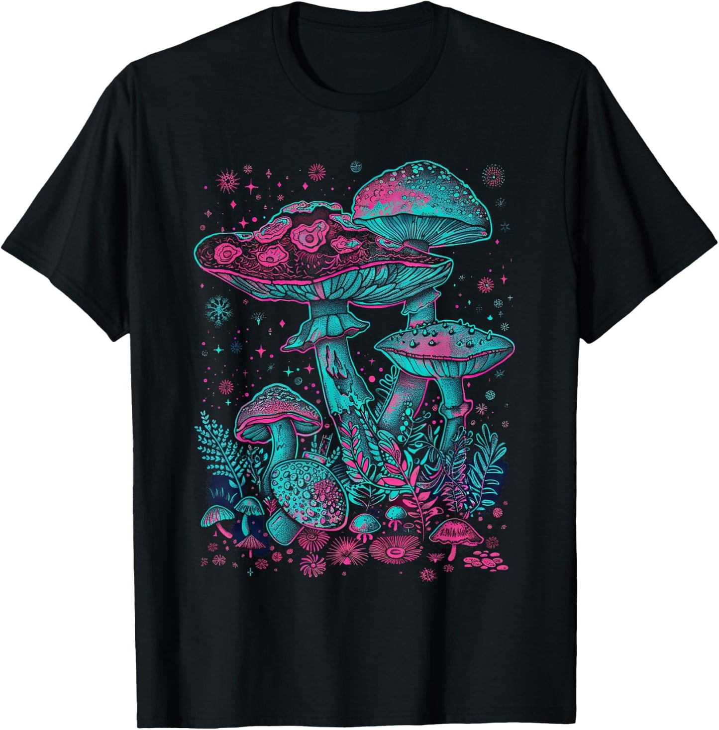 Shroom Mycology Fungi Foraging Hippie T-Shirt - T-Shirt | Black