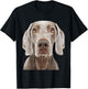 Weimaraner Face Design -Adults Kids Black Small Classic Fit Short Sleeve T-Shirt - T-Shirt | Black