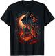 Flaming Electric Guitar in Burning Nature with Flames T-Shirt - T-Shirt | Black