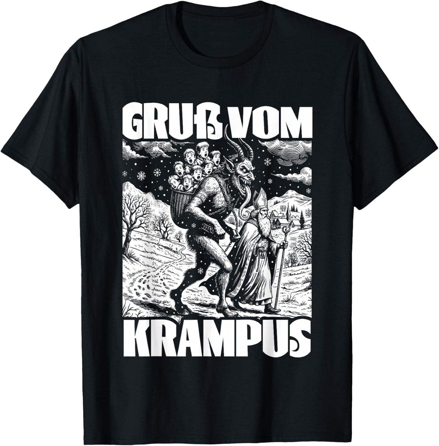 Kramperl Christmas Demon Ugly Christmas Gruß Vom Krampus T-Shirt - T-Shirt | Black